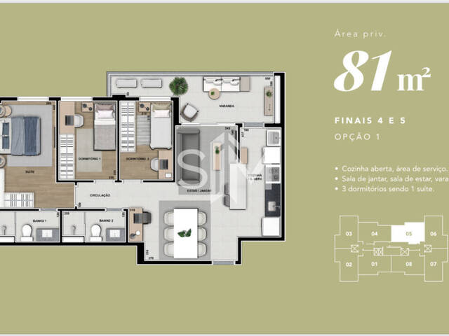 #2350 - Apartamento para Venda em Cuiabá - MT
